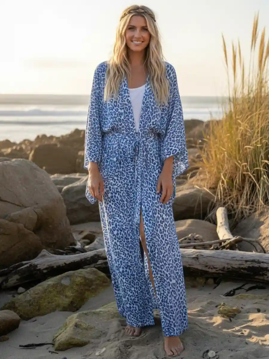 Oversized Boho Beach Kimono - Image 2