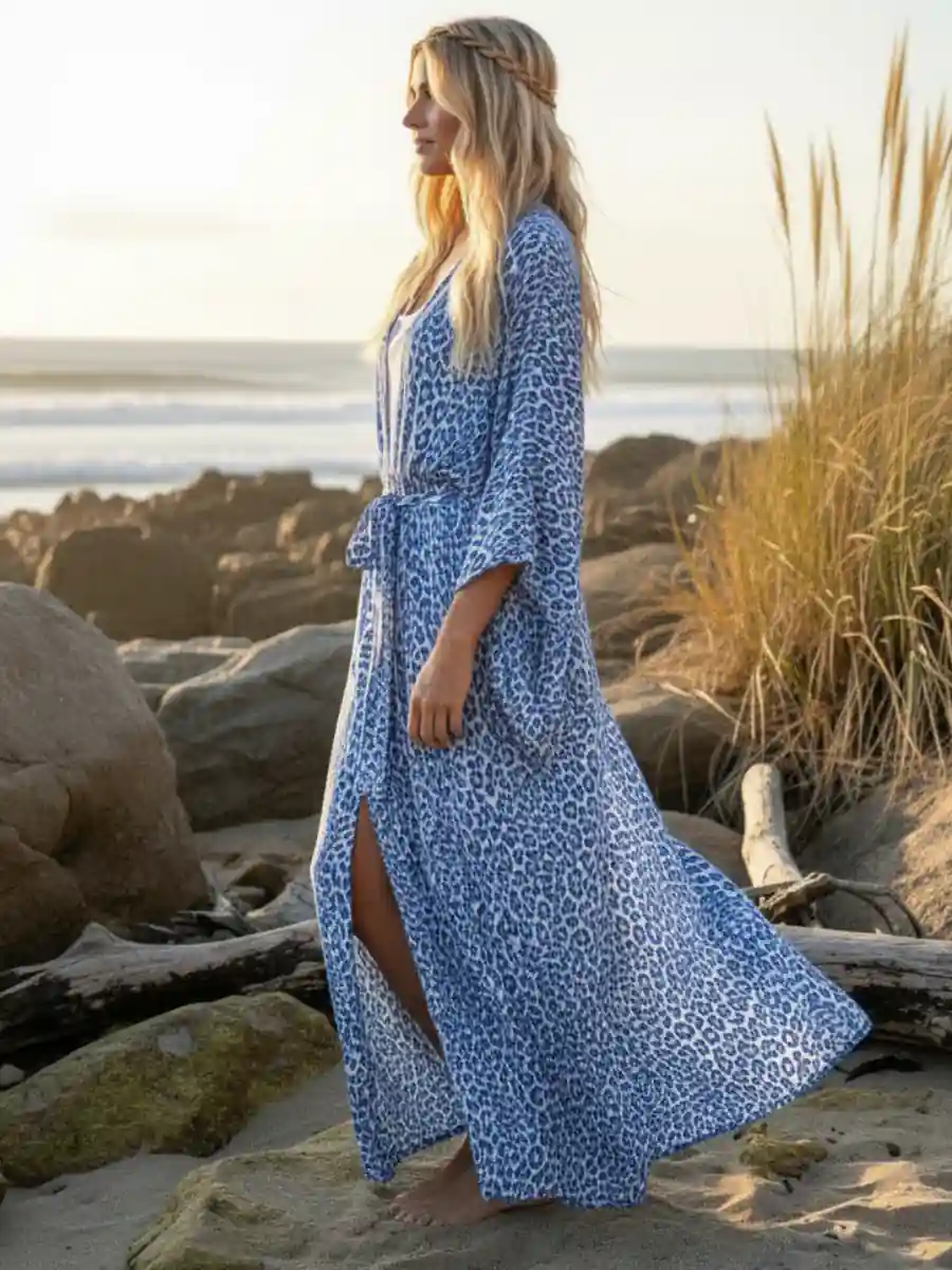 Oversized Boho Beach Kimono - Image 3