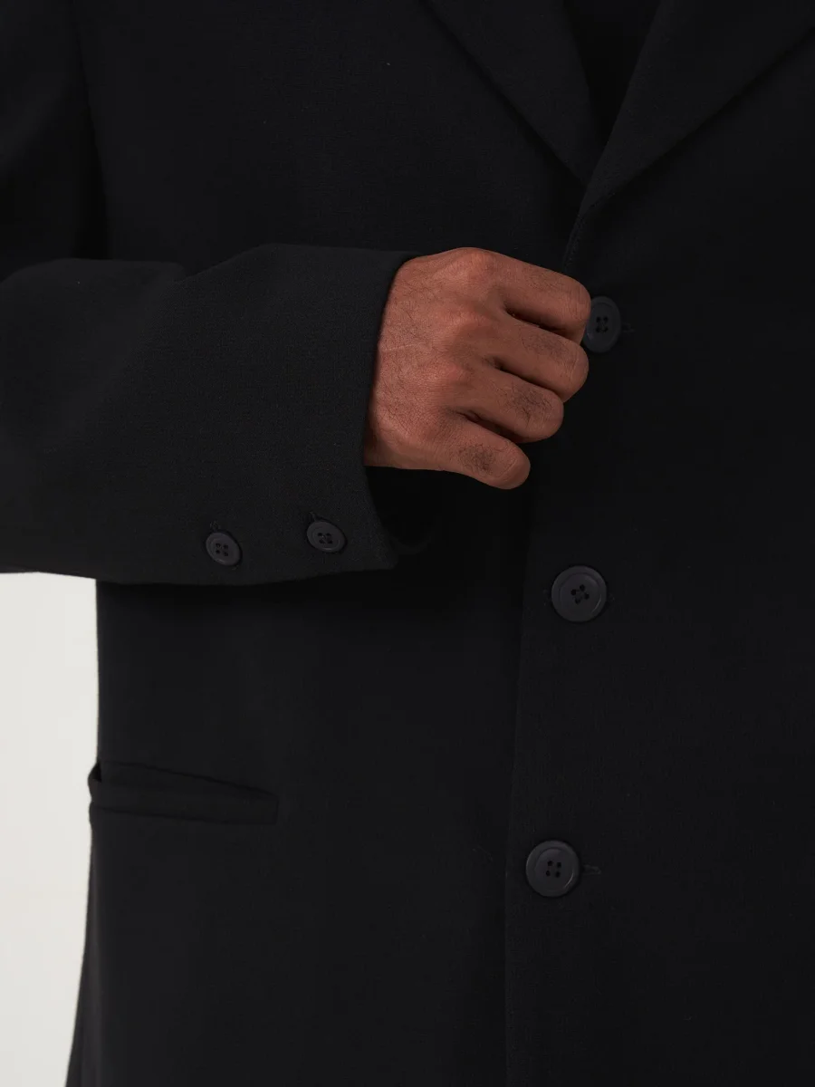 BUTTON BLACK OVERSIZED BLAZER - Image 7